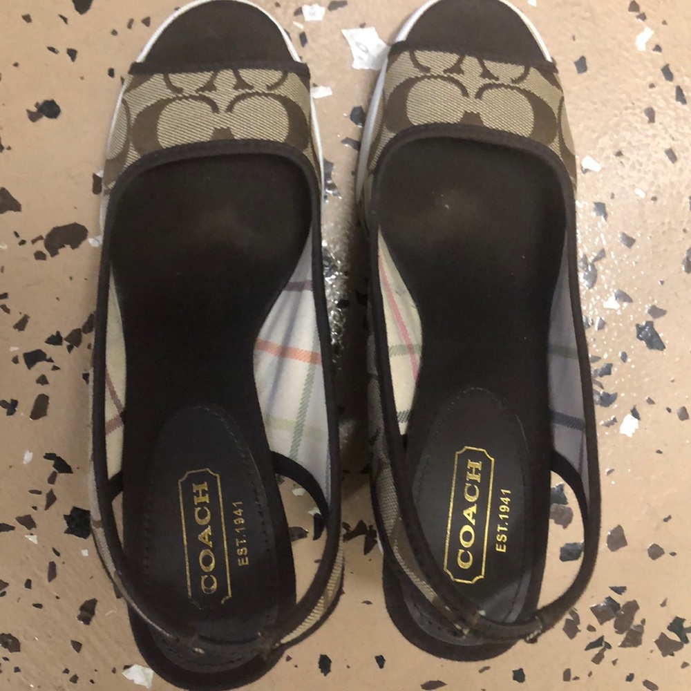 Coach wedge/ sneaker trim